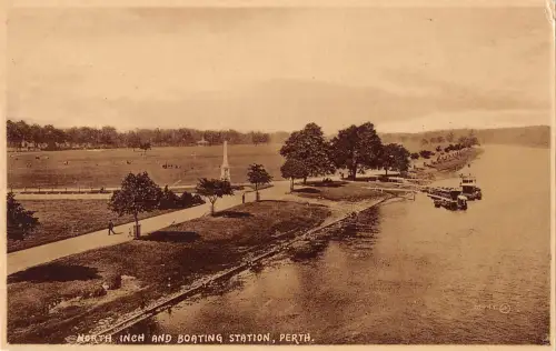 uk13116 north inch and boating station perth scotland real photo uk