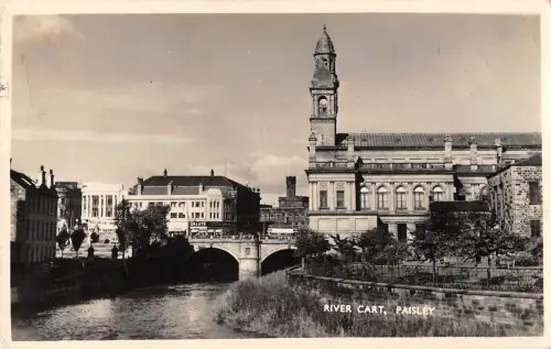 uk12636 river cart paisley scotland real photo uk