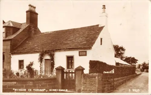 uk28769 window in thrums kirriemuir scotland real photo uk