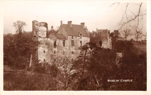 uk12734 roslin castle scotland real photo uk