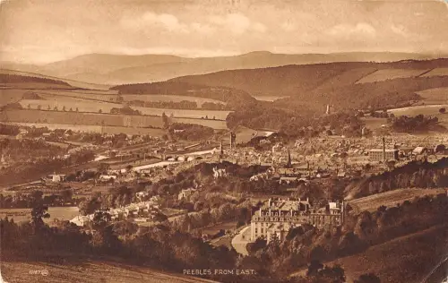 BR101507 Peebles from East Valentine 19167 scotland
