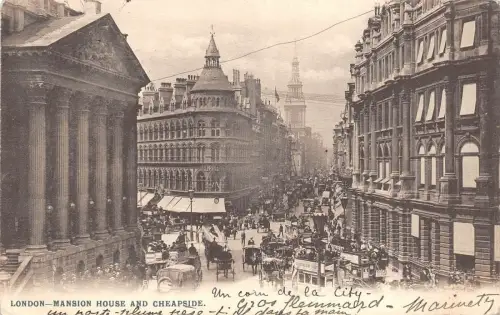 BR60358 Herrenhaus und Cheapside London Wagen Doppeldeckerbus UK