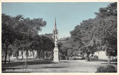 uk14300 brennt statue und turm montrose schottland echtfoto uk