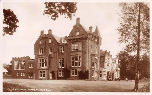 uk12437 dryburgh abbey hotel scotland real photo uk