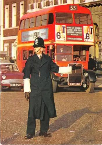 Lot239 UK London Polizist Doppeldecker Bus Verkehrskontrolle