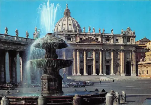 B33544 Roma Vatikan Platz und Kirche St. Peter Italien