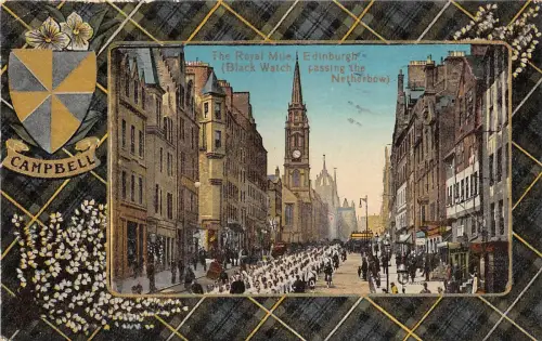 BF37045 the royal mile edinburgh scotland black watch uk