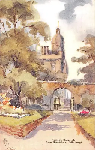 BR61737 Heriots Hospital Postkarte von Greyfriars Edinburgh Schottland