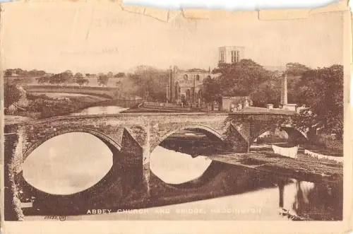 uk32571 abbey church and bridge haddington scotland real photo uk