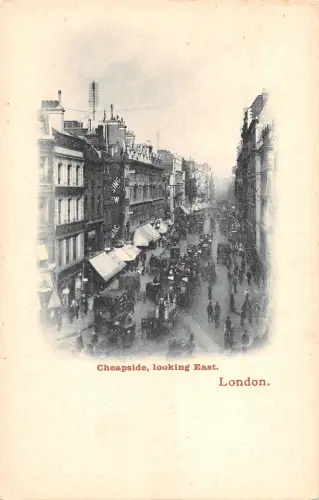 BR70319 Cheapside Looking East London UK