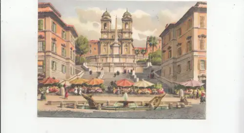 BF26299 piazza di spagna chiesa della trinita dei roma italy front/back image