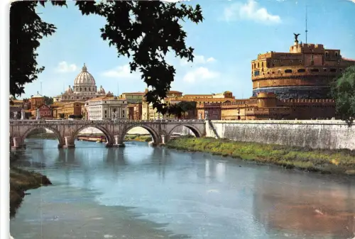 BG13669 ponte e castel s angelo roma italy