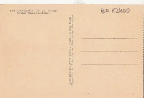 BF12400 m et l Chateau Angers Frankreich Vorder-/Rückbild