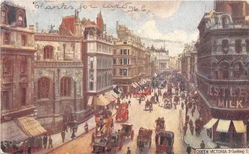 BR61624 Queen Victoria Wagen London Postkarte UK