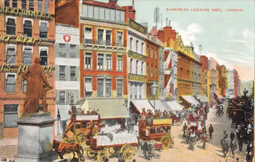 uk33785 cheapside looking east london uk