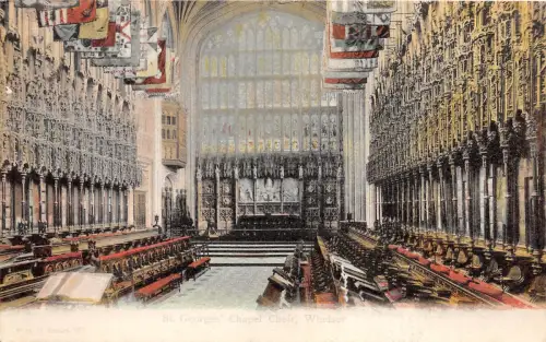 BF34349 St Georges Chapel Chor Windsor UK Front/Back Scan