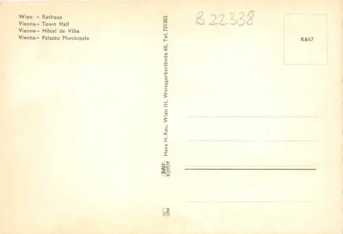 B22338 Wien Rathaus Österreich