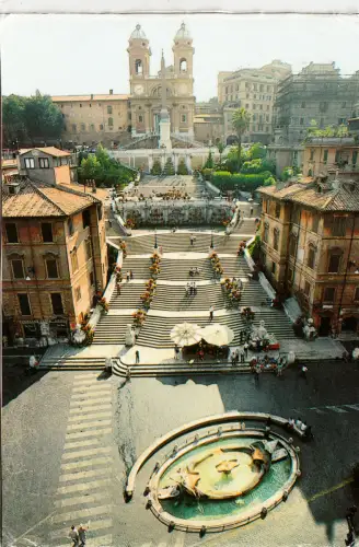 BF13487 roma scalinata della trinita dei monti italy front/back image