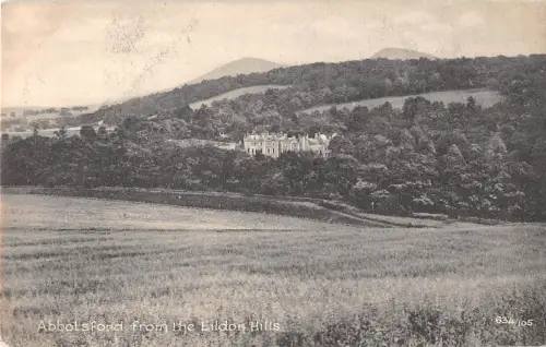 uk33221 abbotsford from the eildon hills abbotsford scotland real photo uk