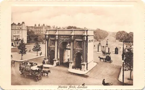 BR62840 Marmorbogen London Doppeldeckerbus UK