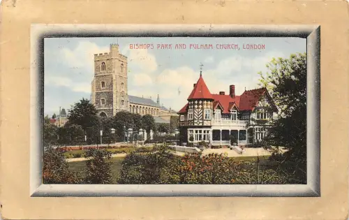 BR64801 Bischöfe Park und Fulham Church London UK