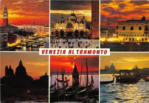 B33742 Venezia Al Tramonto Piazza S marco italy