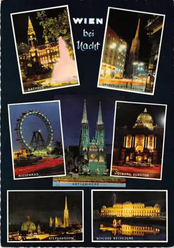 B31924 Wien bei Nacht Österreich