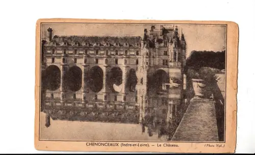BF11983 chateau de chenonceaux france front/back image