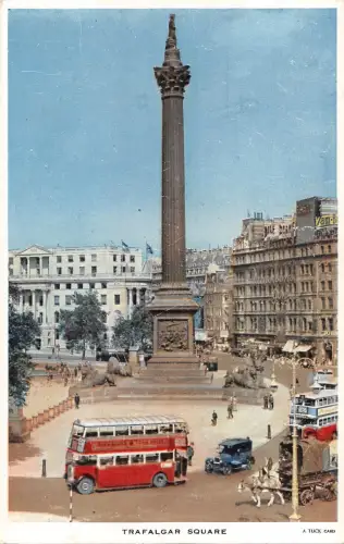 uk3895 trafalgar square london auto echtfoto uk bus doppeldecker