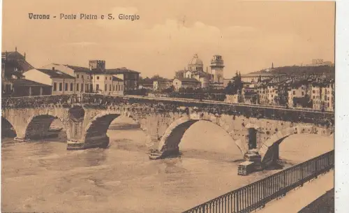 BF32518 verona ponte pietra e s giorgio italy front/back image