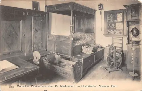 B4622 Schweiz Historisches Museum Bern Gotisches Zimmer Front/Back Scan