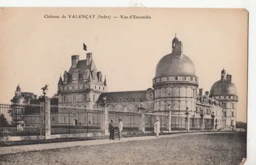 BF12314 chateau de valencay vue d ensemble france front/back image