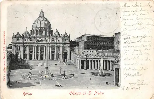 B3874 Italy Roma Chiesa S Pietro Front/Back Scan