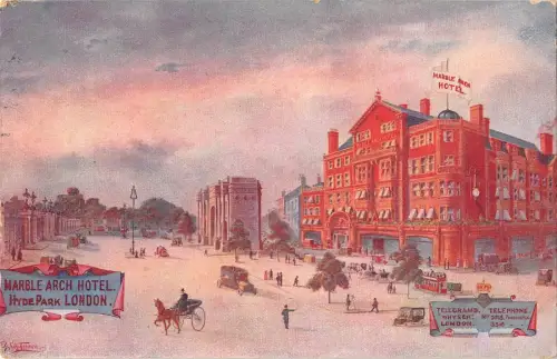 BR81382 Marmorbogen Hotel Hyde Park London Postkarte UK