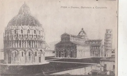 BF32525 pisa duomo battistero e campanile italy front/back image