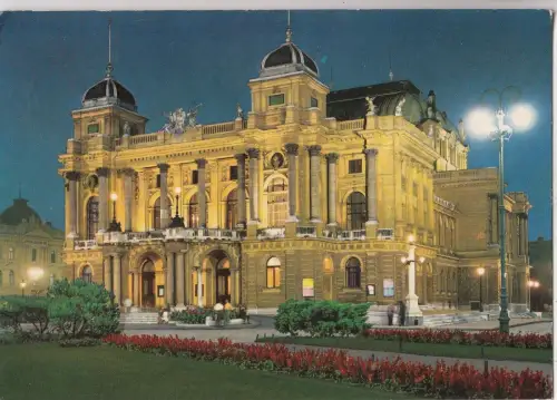 BF24835 zagreb kazaliste nocu croatia front/back image