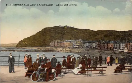 uk51444 promenade und bandstand aberystwyth wales uk bike cycling