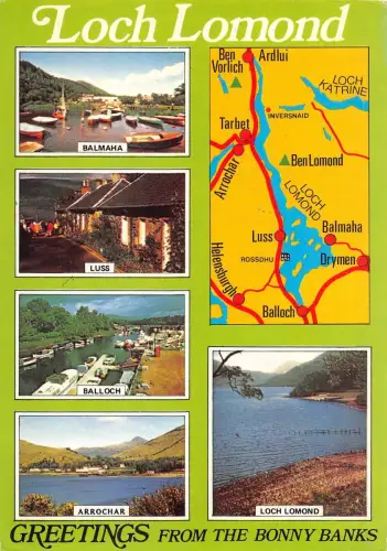 B101692 Grüße von der Bonny Banks Loch Lomond Karte Schottland