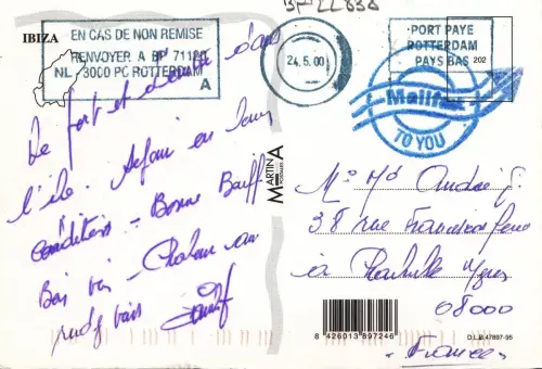 BF22838 Schiffsbateaux Ibiza Spanien Vorder-/Rückbild