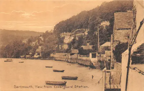 uk50886 dartmouth view from coastguard station real photo uk