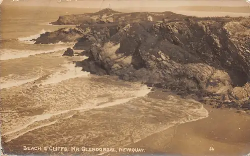 BR61853 beach and cliffs glendorgal newquay uk