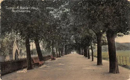 uk41403 thomas a becket walk northampton real photo uk