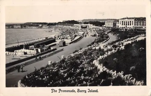 uk32460 the promenade barry island wales real photo uk