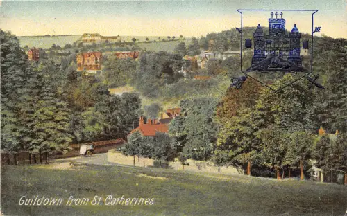 br109179 guildown from st catherines uk heraldic embossed