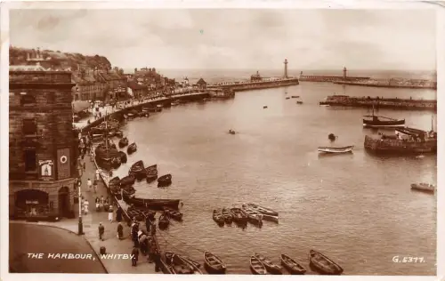 BR61932 the harbour whitby real photo uk