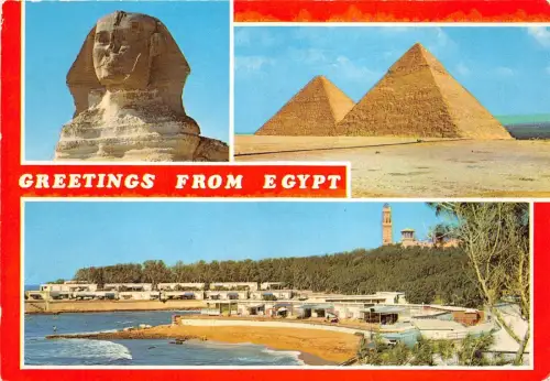 BR3094 Gizeh - Die große Sphinx, Alexandria - Montaza Beach, Multi View Ägypten