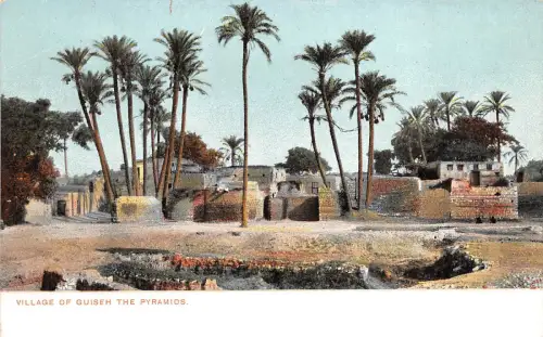 B4749 Egypte Village of Guiseh The Pyramids front/back scan