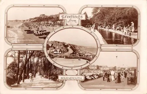 uk32344 greetings from bournemouth real photo uk