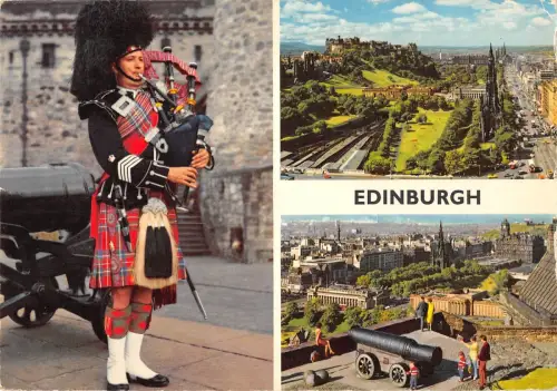 BR91312 Edinburgh Schottland Typen Folklore Kostüme Pfeifentasche Militär