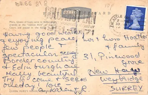 BR66818 jeoburgh queen s mary s house scotland 14x9cm